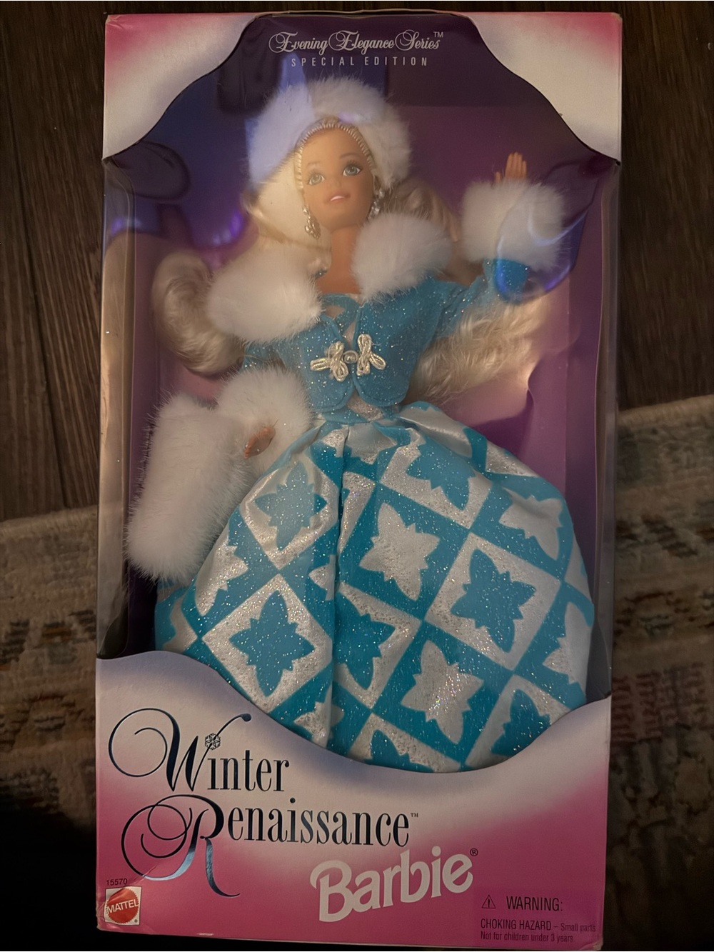 Barbie Blue and White Holiday Evening Elegance Doll